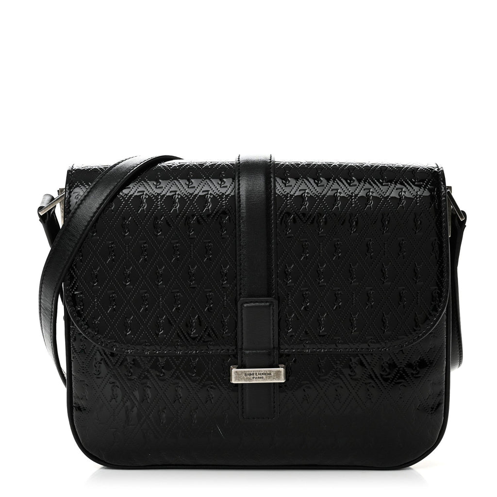 Patent Embossed Small Le Monogramme Satchel Black