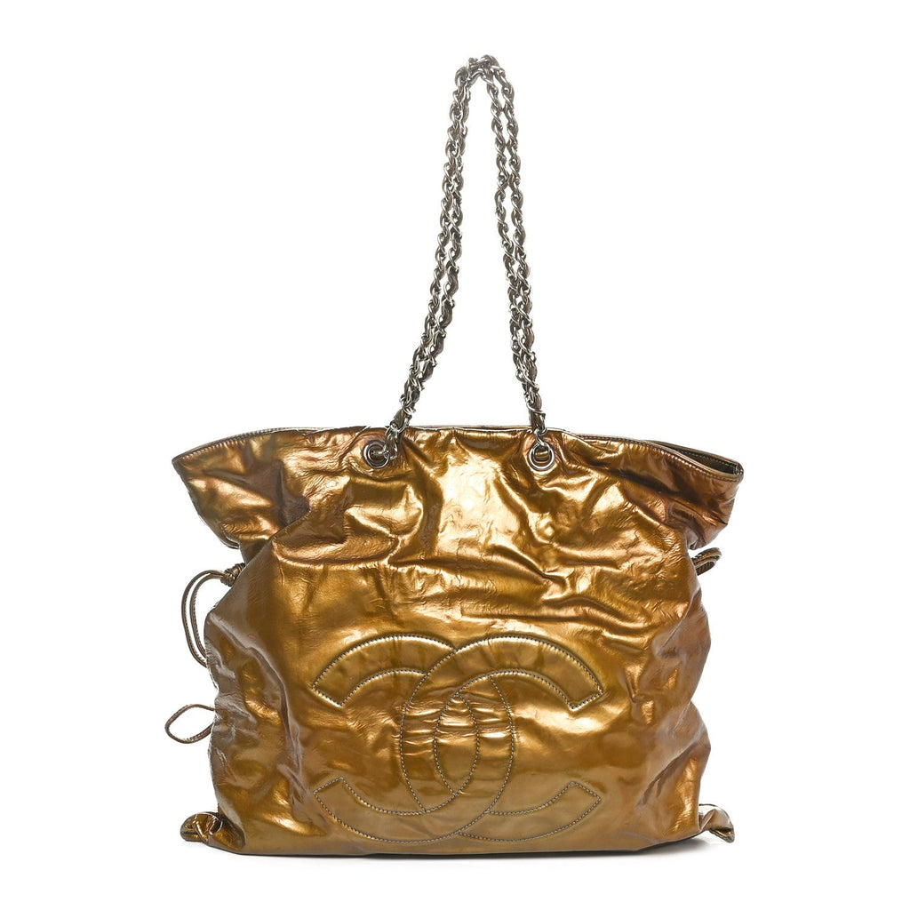 Patent Bonbons Shopper Tote Green