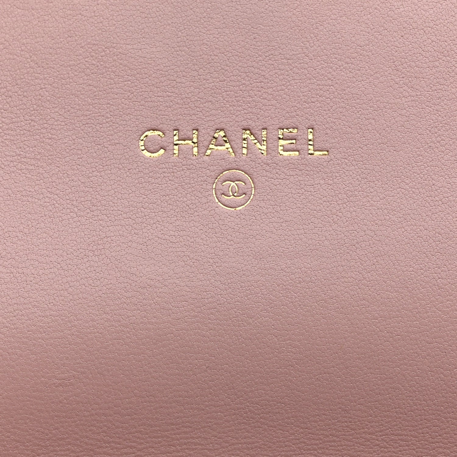 Lambskin Quilted CC Pearl Enamel Clutch on Chain WOC Light Pink