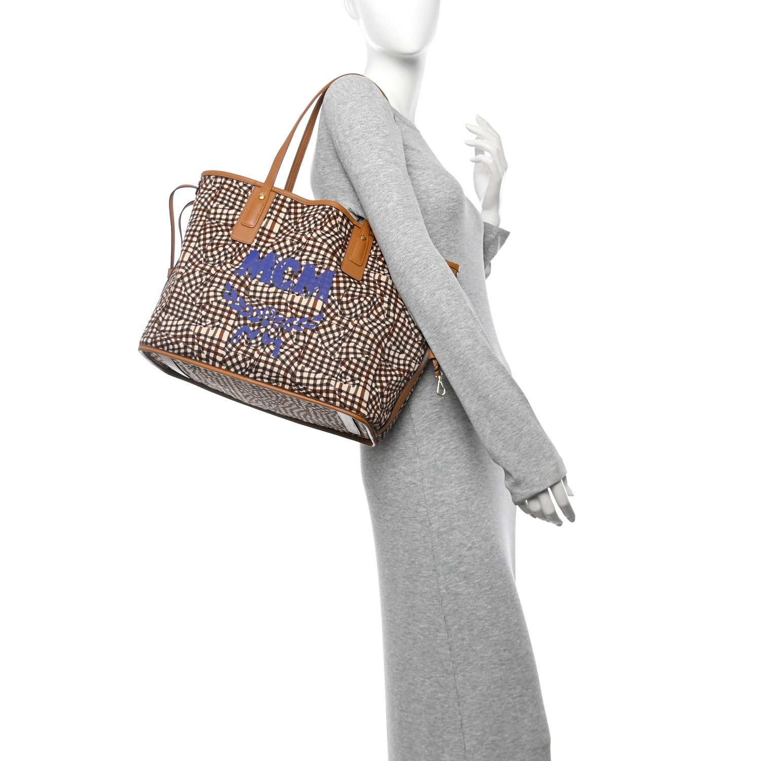 Visetos Medium Liz Reversible Shopper Tote Cognac