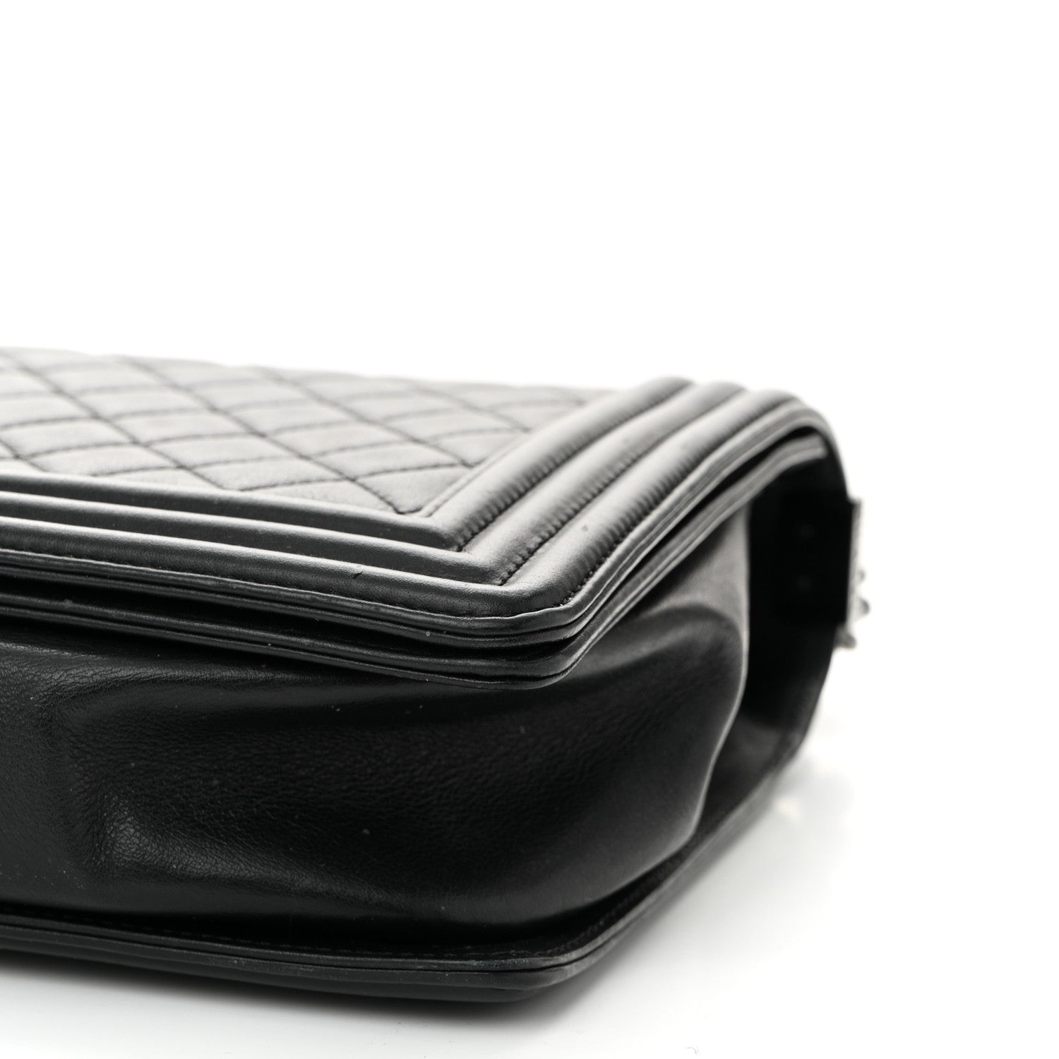 Calfskin Quilted New Medium Boy Flap So Black