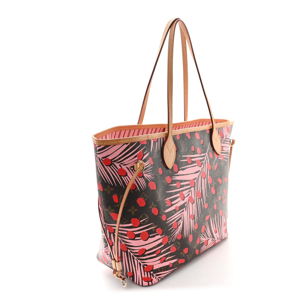 Monogram Jungle Dots Neo Neverfull MM Sugar Pink Poppy
