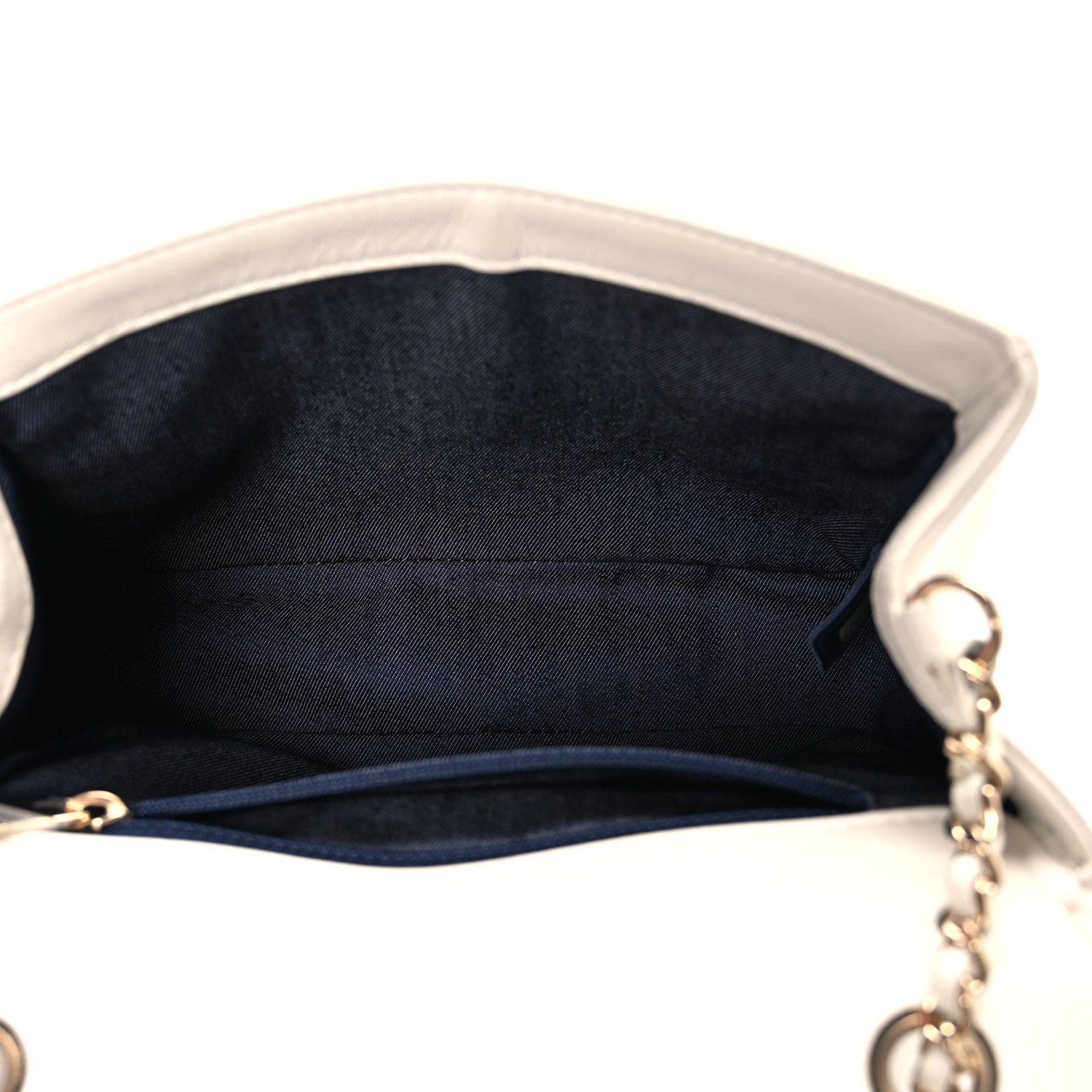 Lambskin CC Mania Flap Bag White