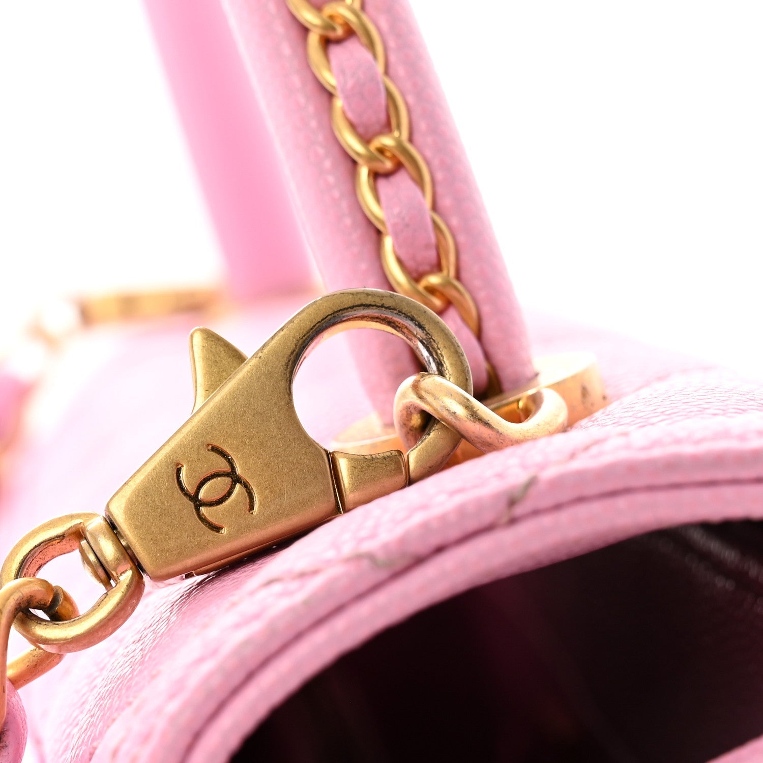 Caviar Quilted Small Coco Chain Handle Flap Lilac