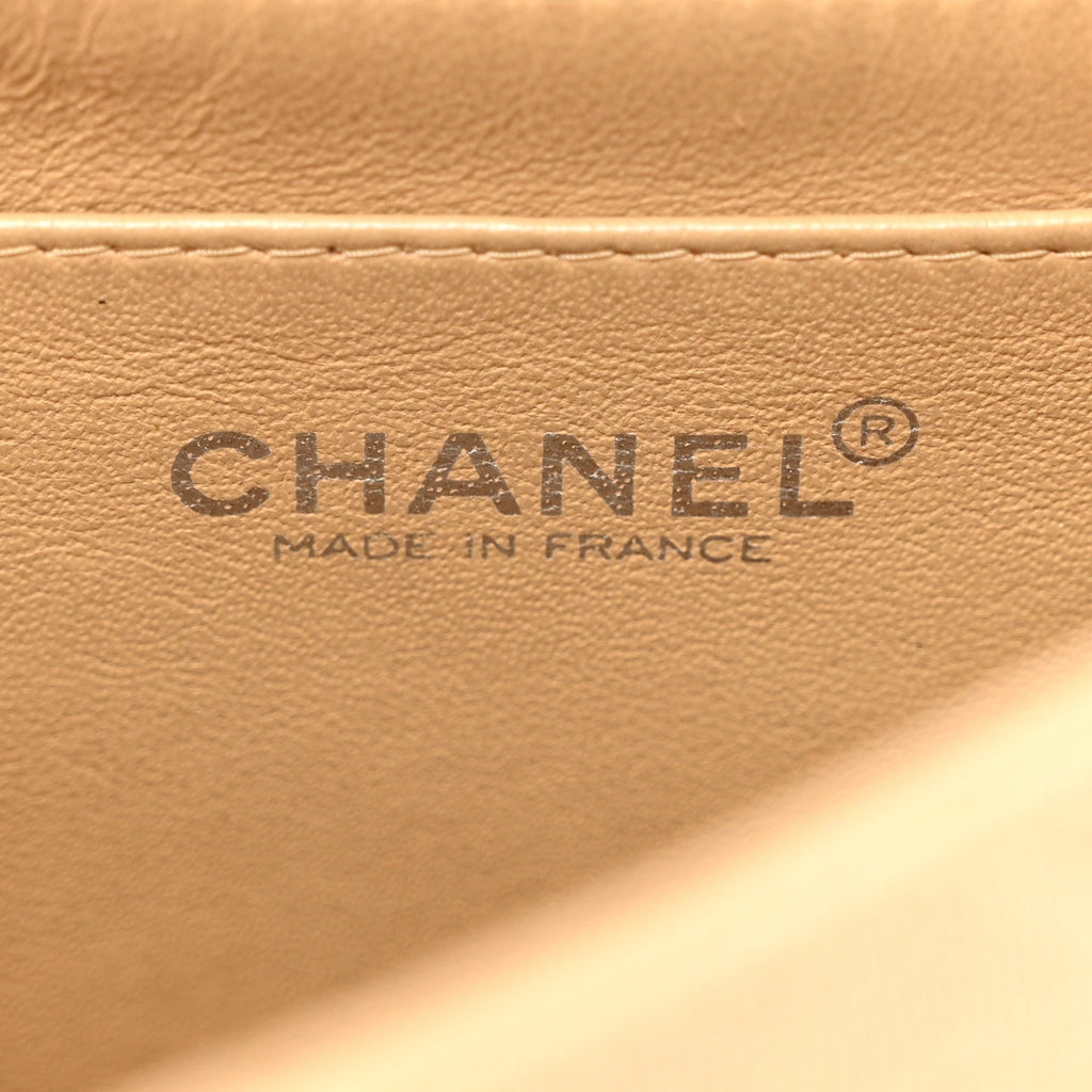 Jersey Quilted Medium Single Flap Beige