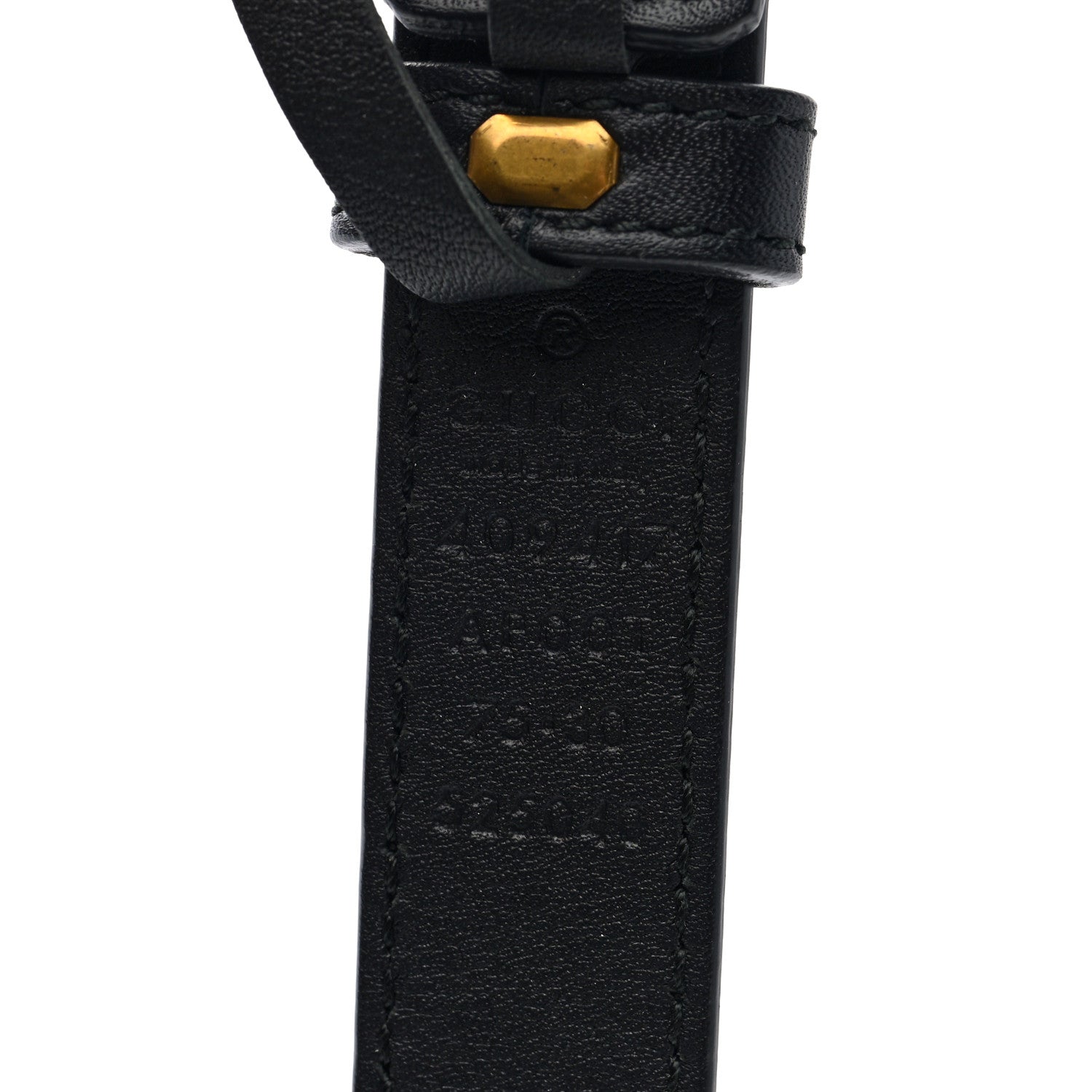 Calfskin Double G 20mm Belt 75 30 Black
