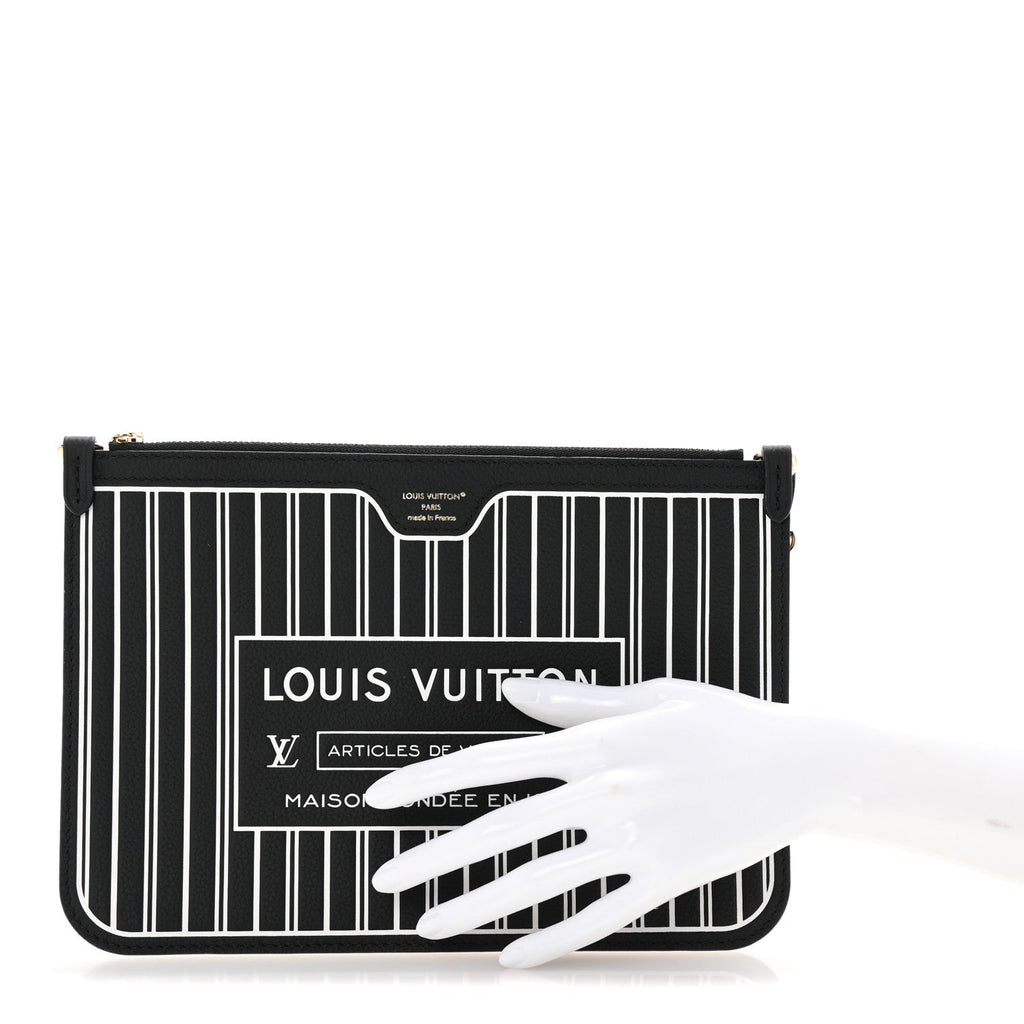 Calfskin Neverfull Inside Out MM Pochette Black