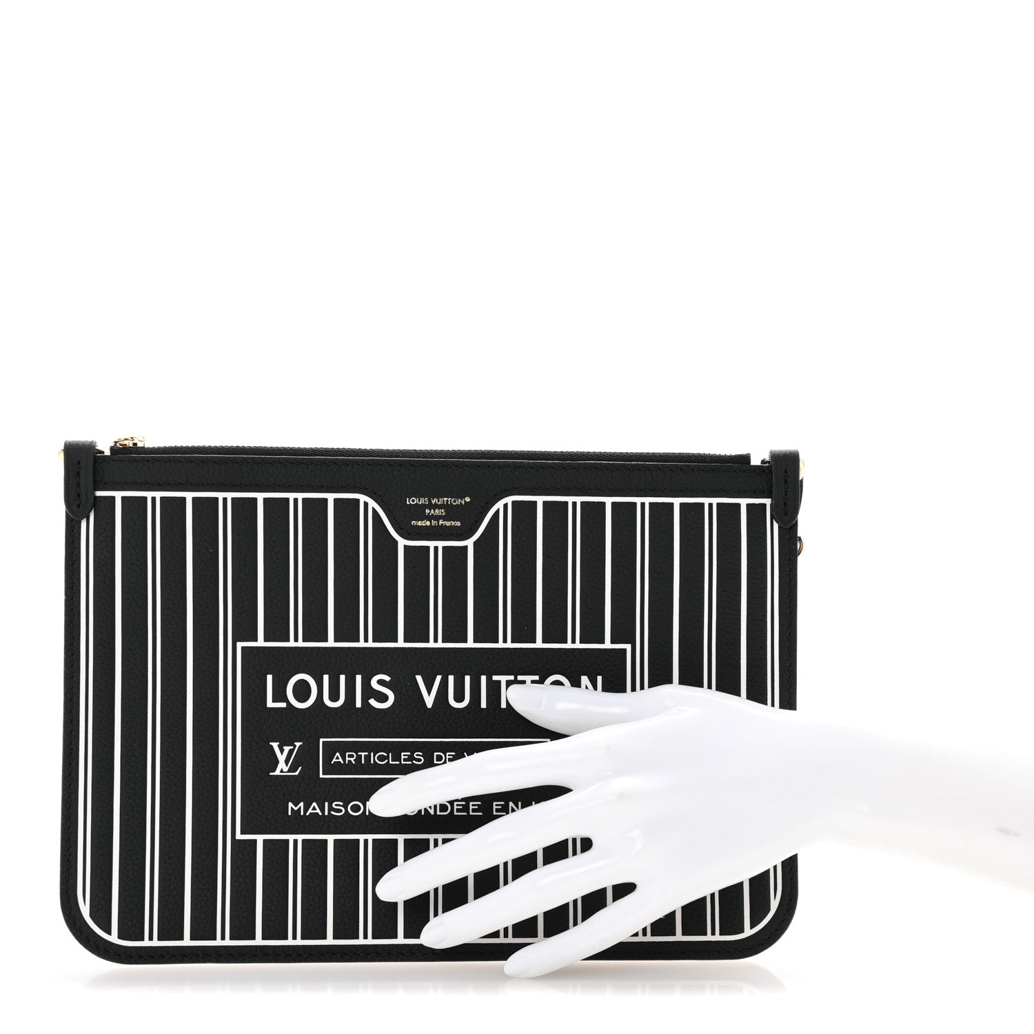 Calfskin Neverfull Inside Out MM Pochette Black