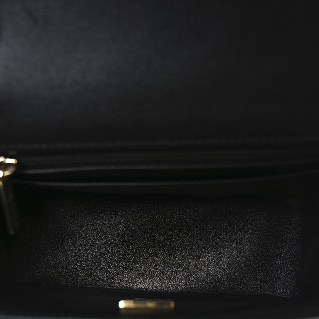 Lambskin Quilted Mini Square Flap Black