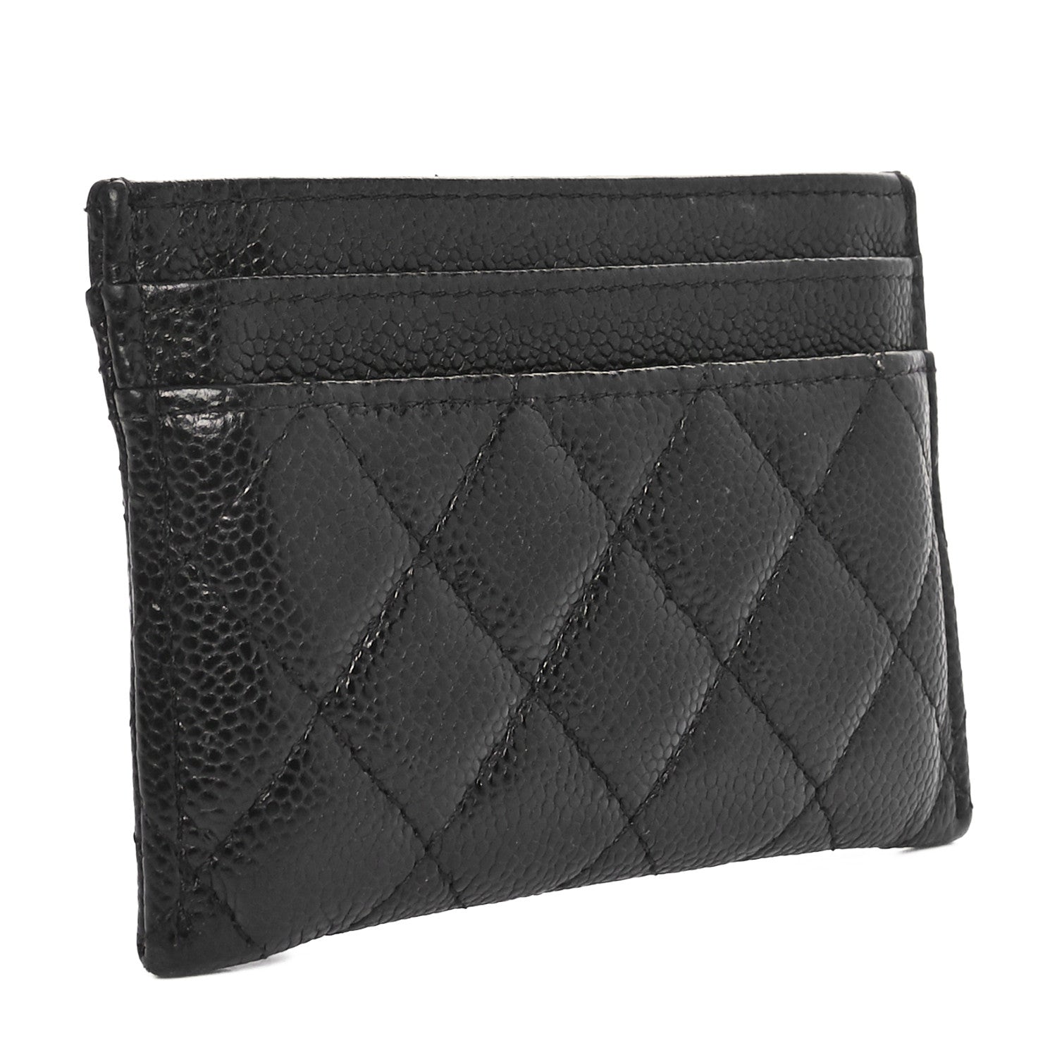 Caviar Quilted Boy  Holder Black