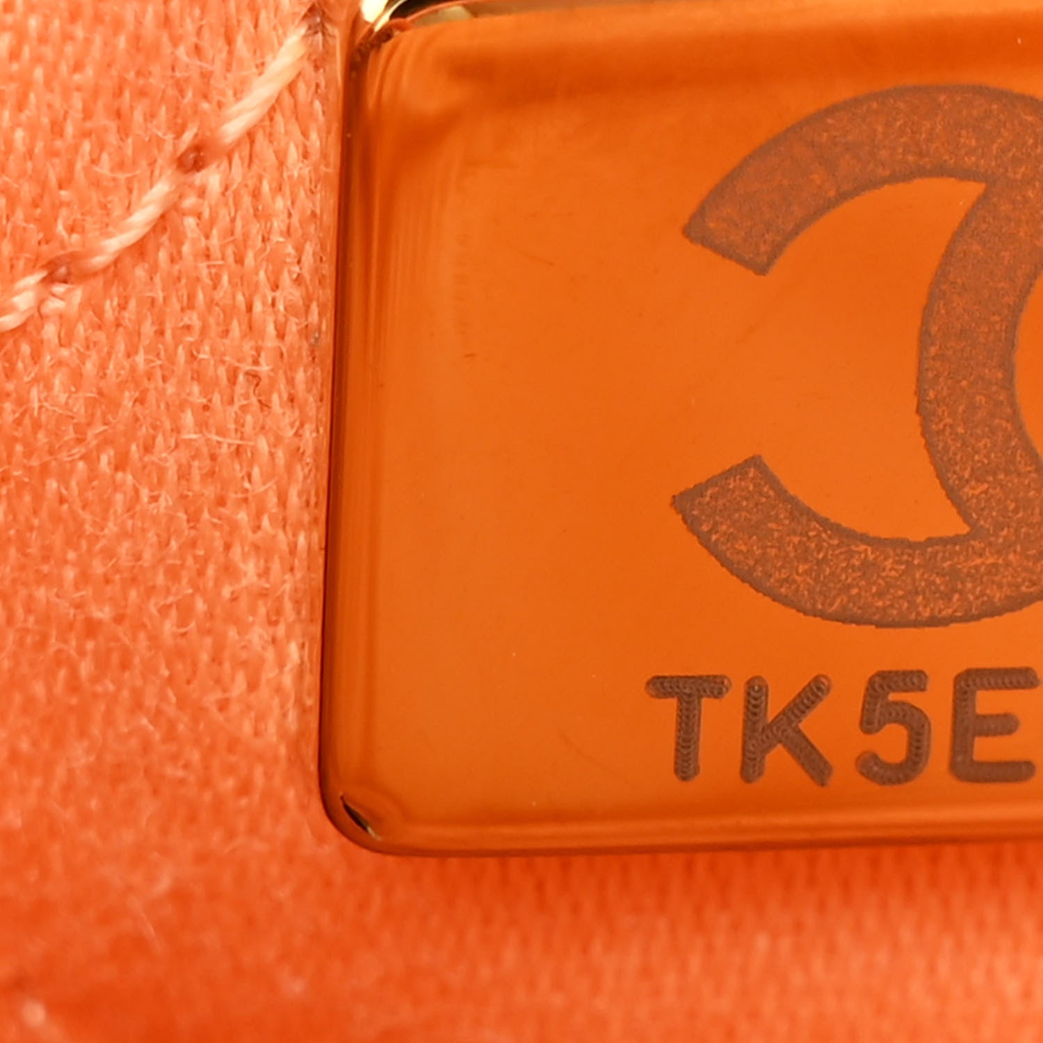 Shiny Calfskin Quilted Mini Chanel 22 Orange