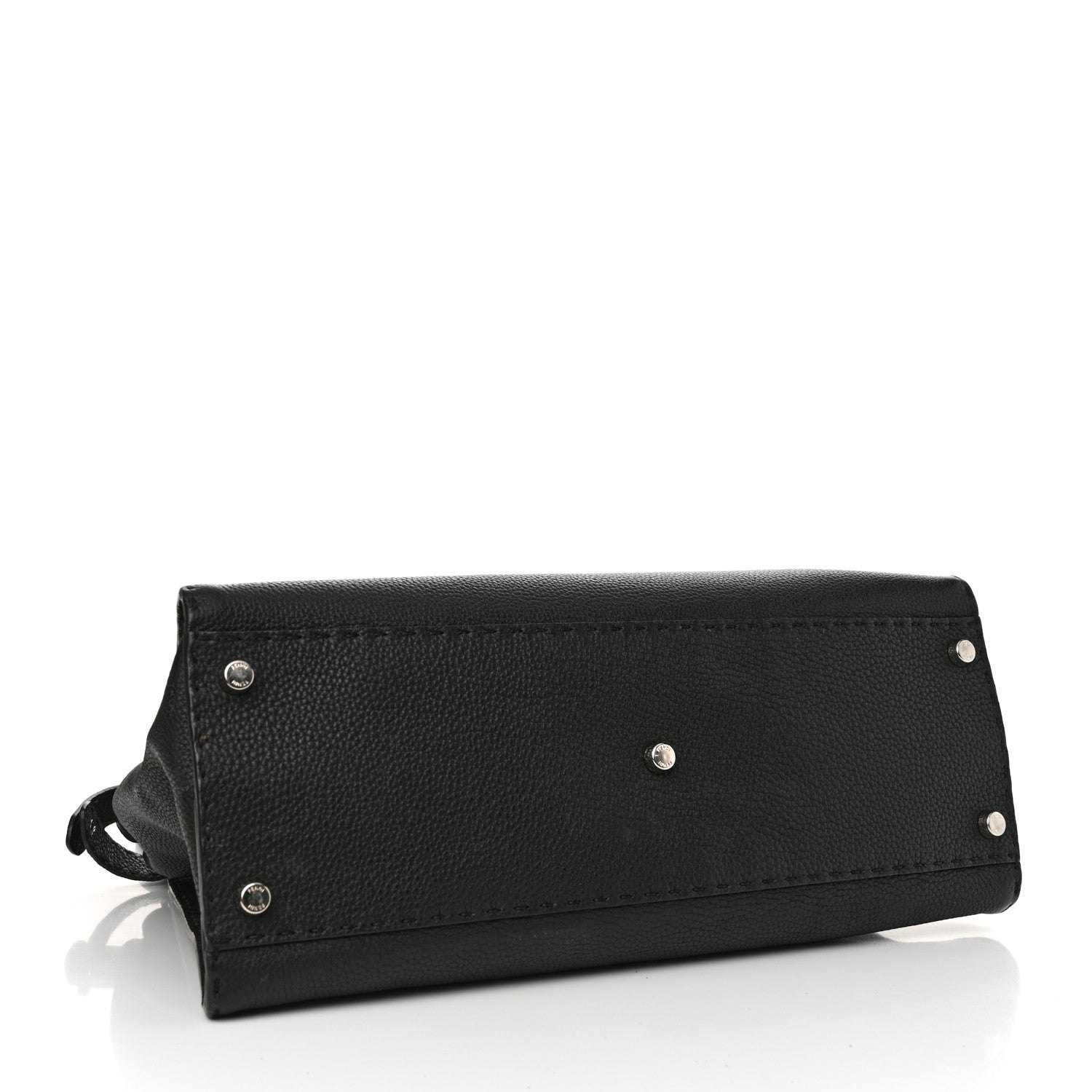 Cuoio Romano Selleria Bi-Color Large Peekaboo Iconic Satchel Black Mou