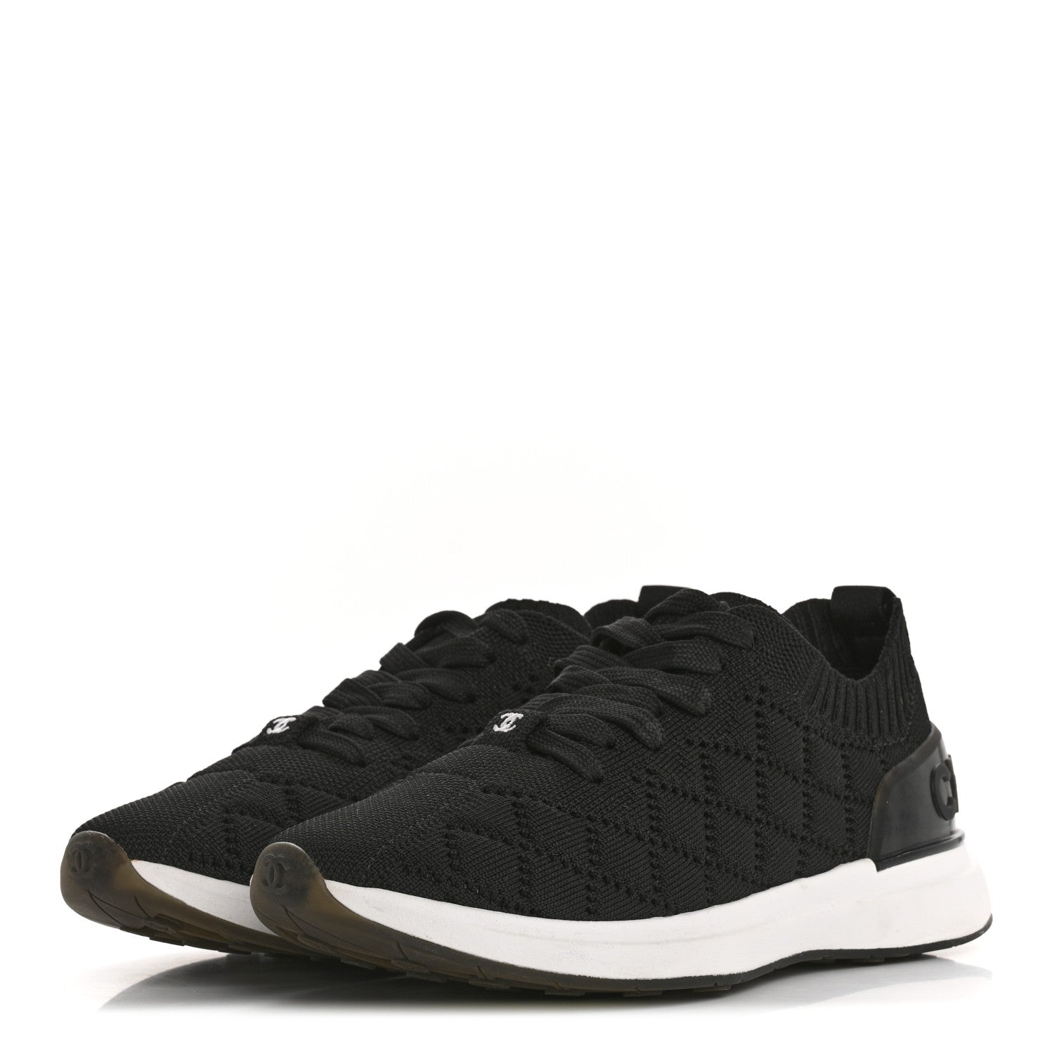 Fabric Logo Sneakers 36 Black