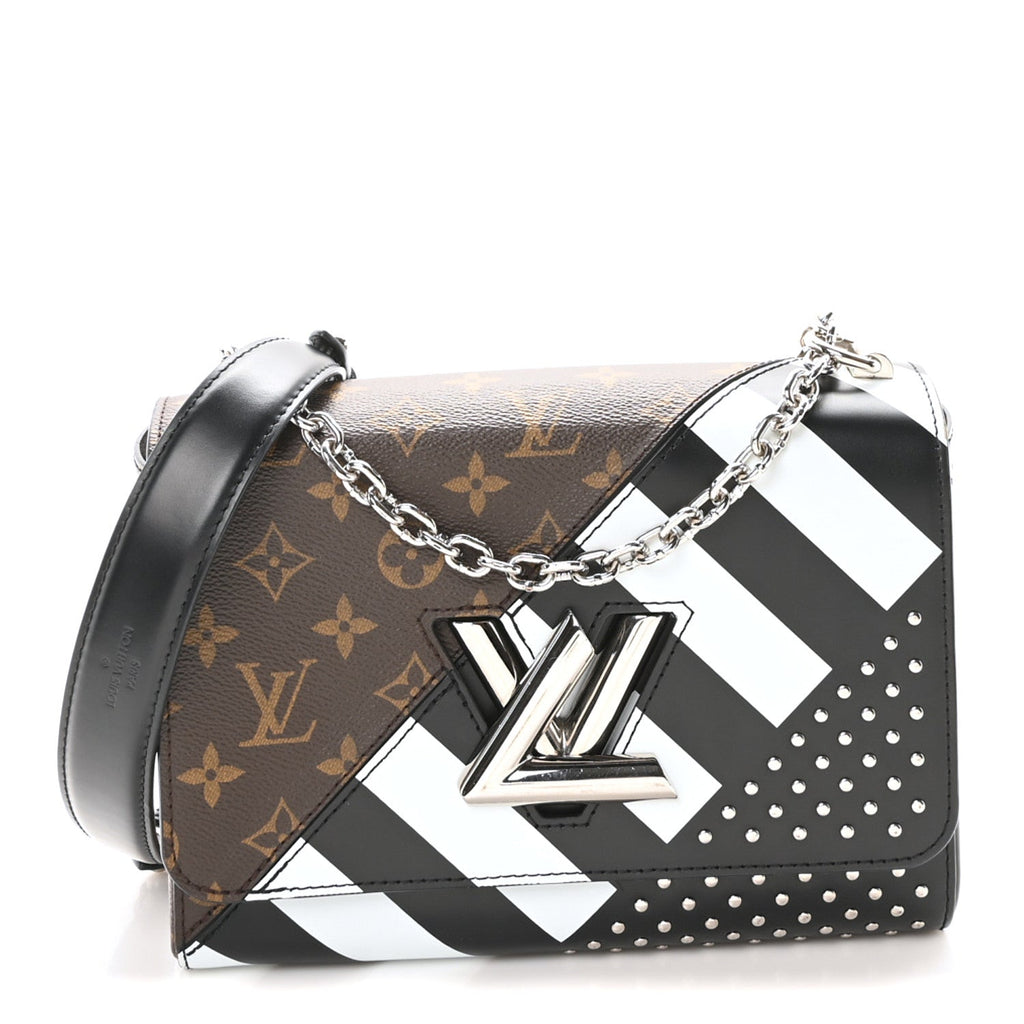Calfskin Monogram Studded Twist Shoulder Bag MM