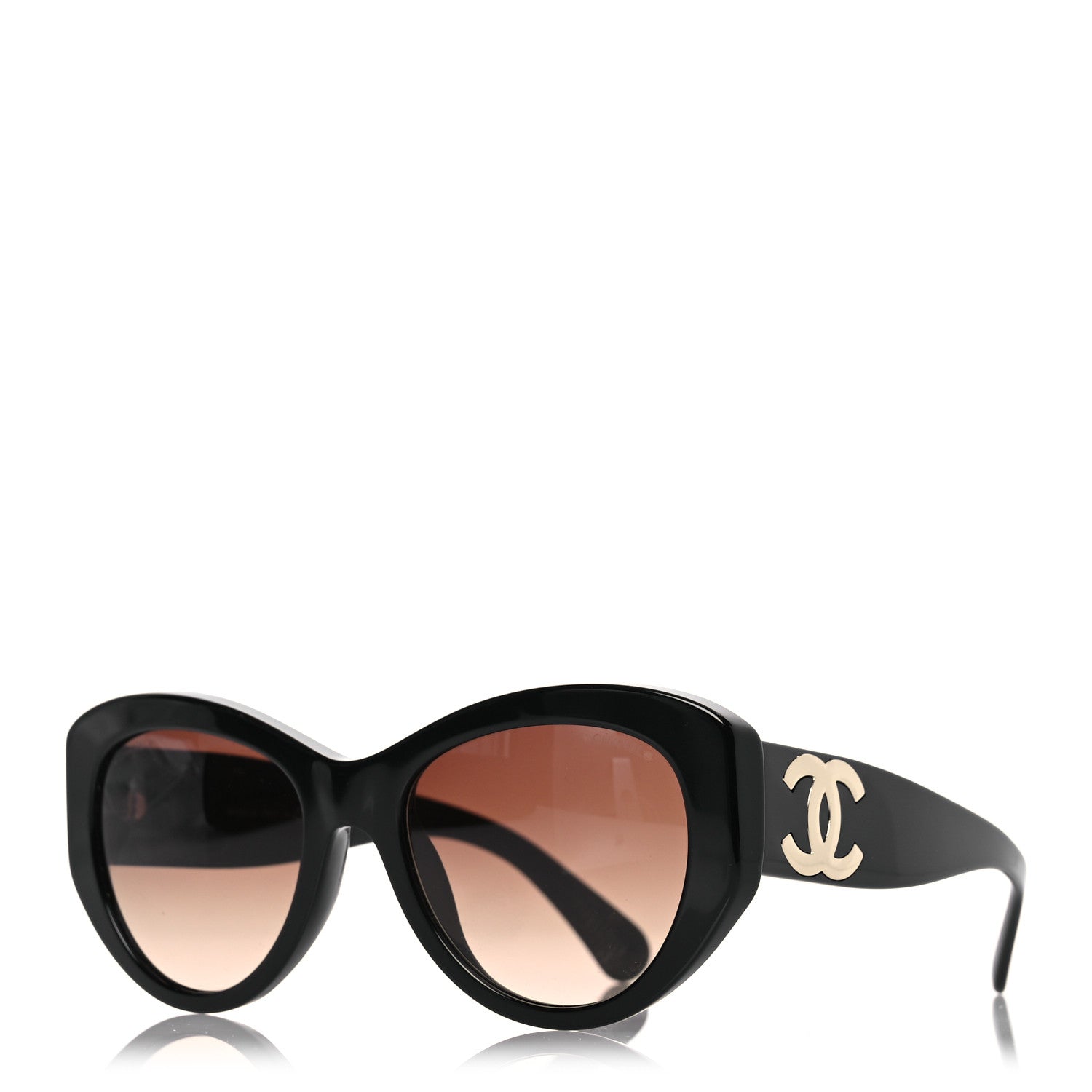 Acetate Butterfly Large CC Sunglasses 5492-A Black