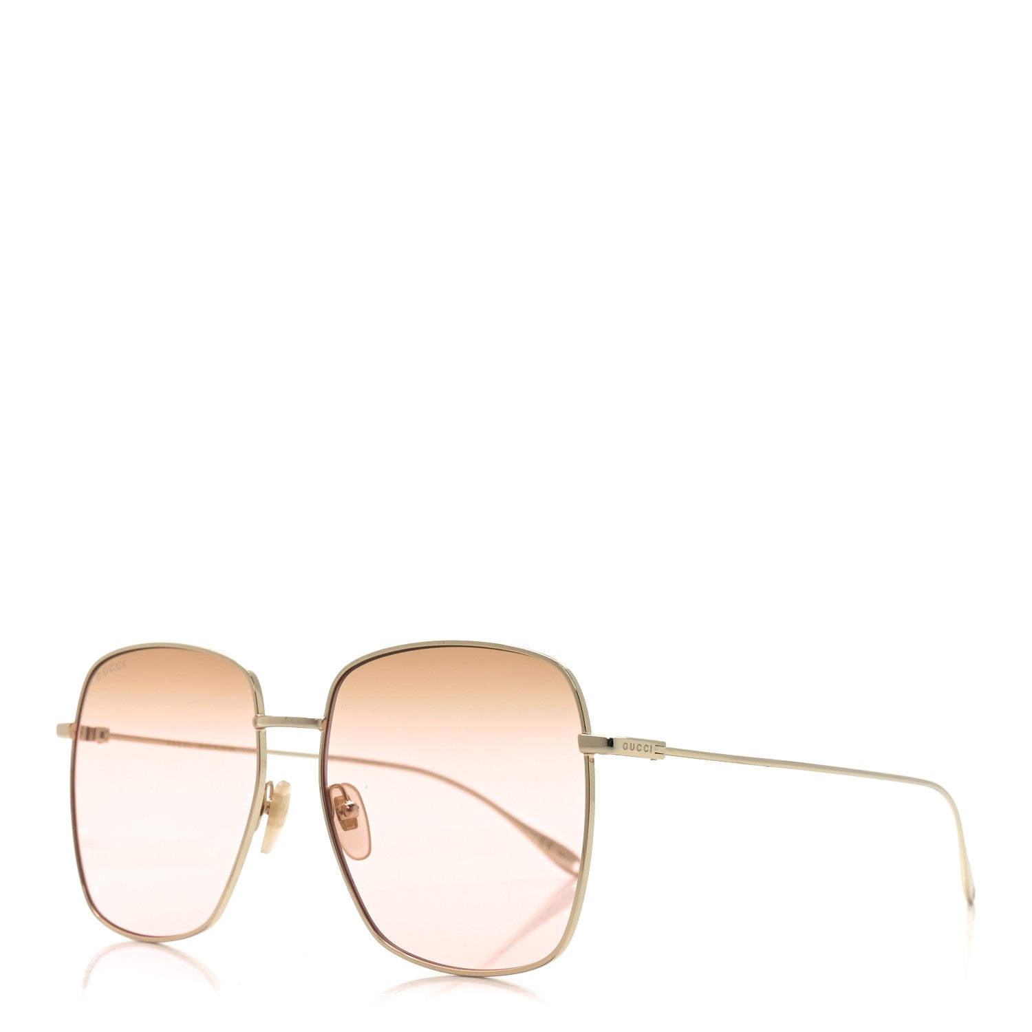 Metal Fork Square Frame Red Panda Charm Sunglasses GG1031S Pink