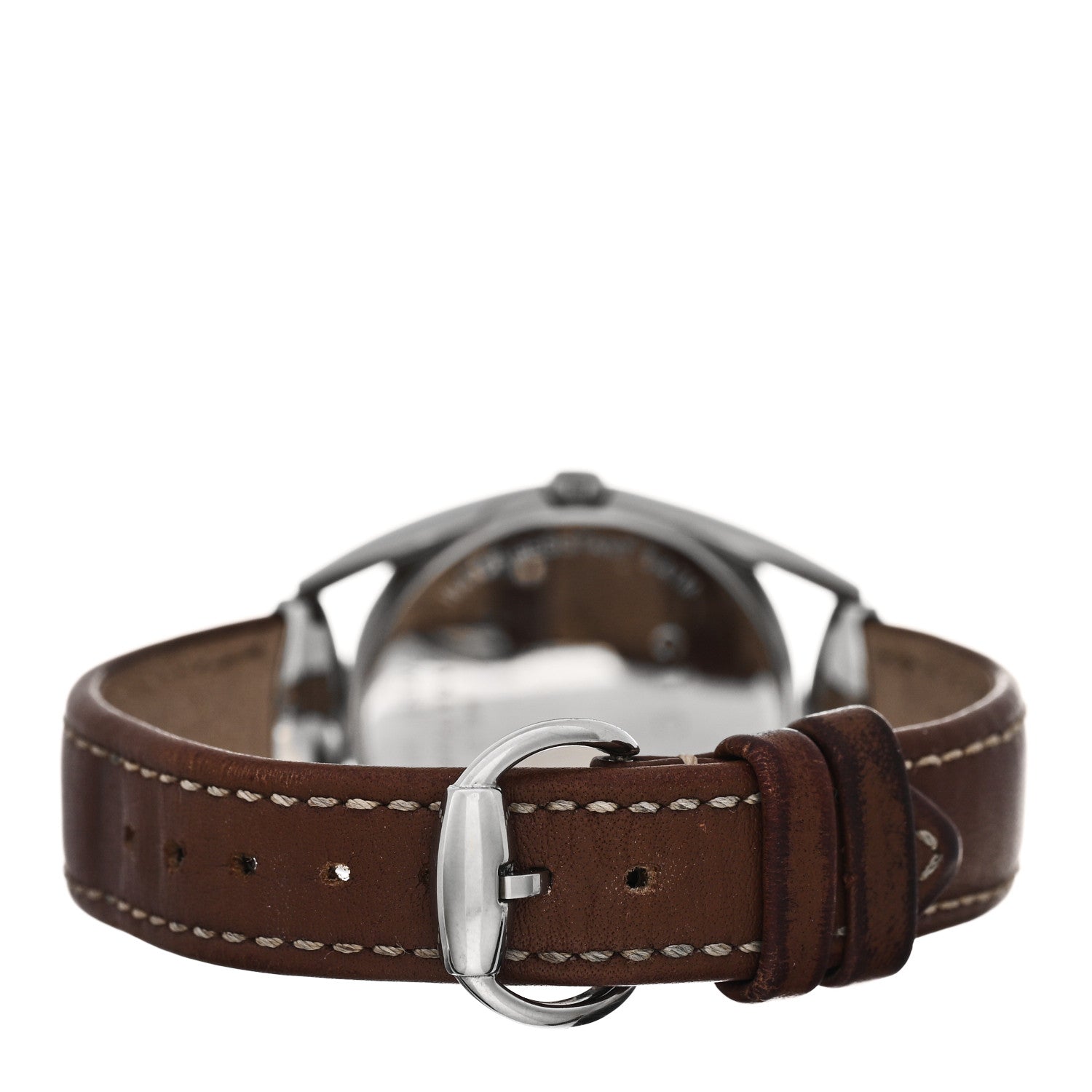 Stainless Steel Calfskin 30mm Horsebit Quartz Watch