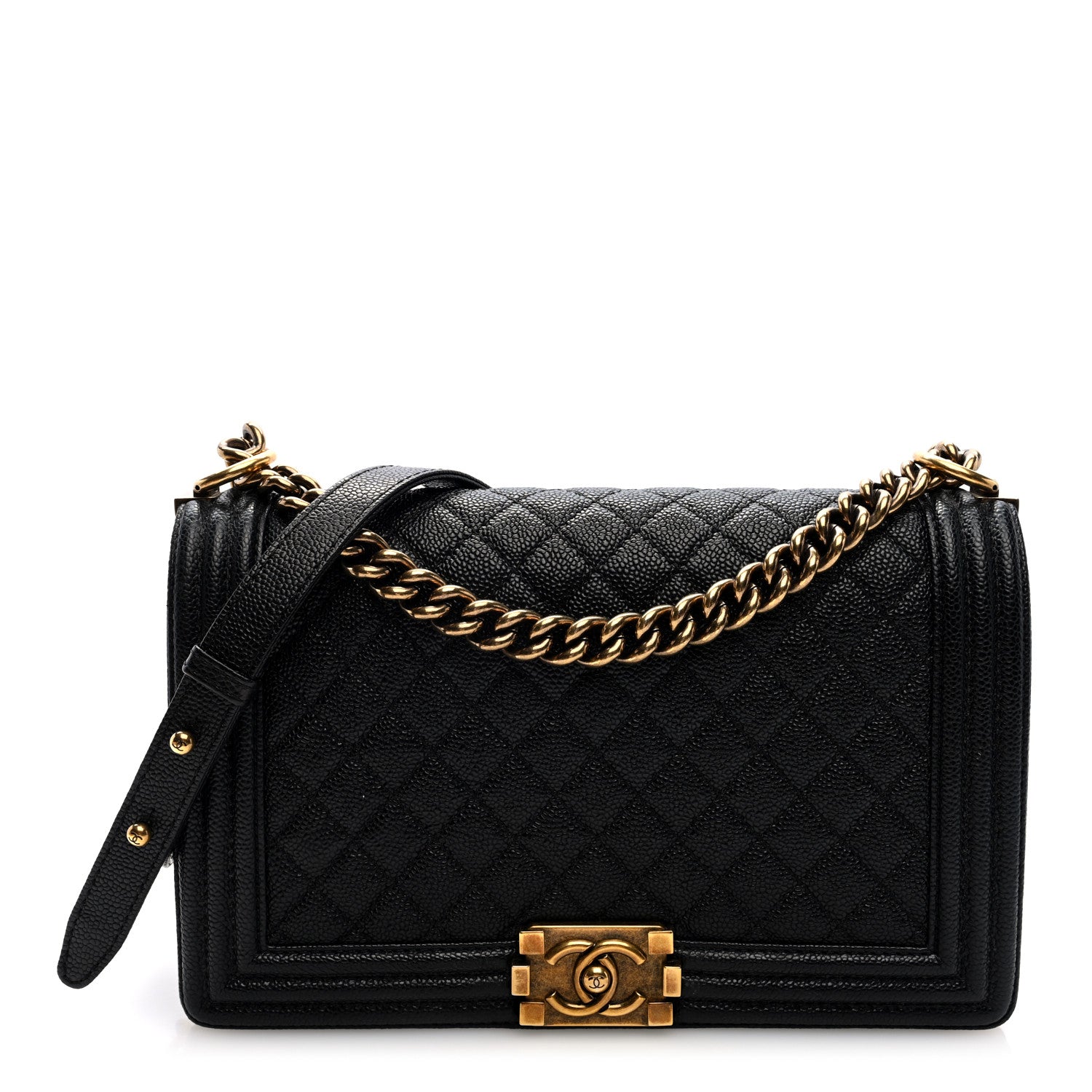 Caviar Quilted New Medium Boy Flap Black