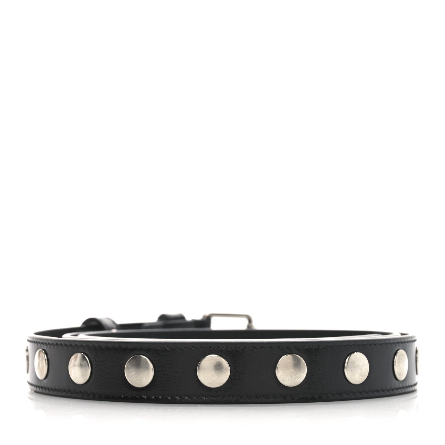 Calfskin Slim Studded Belt 95 38 Black