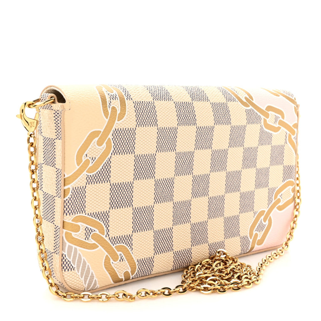 Damier Azur Nautical Pochette Felicie Chain Wallet