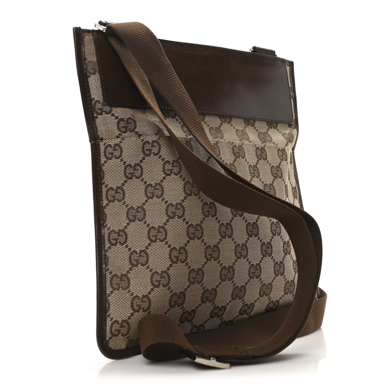 Monogram Messenger Crossbody Bag Brown