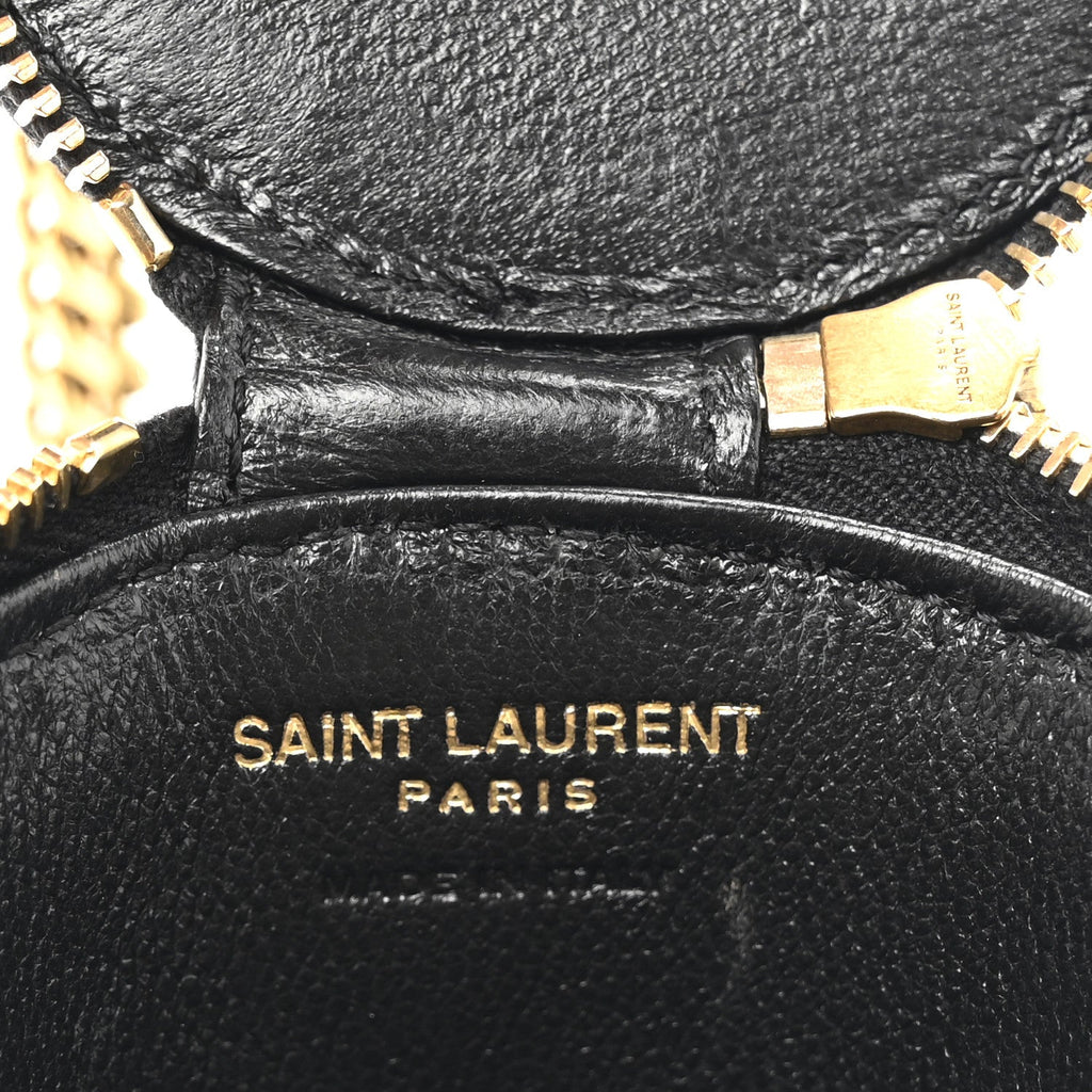 Lambskin Quilted Cone on Chain Black