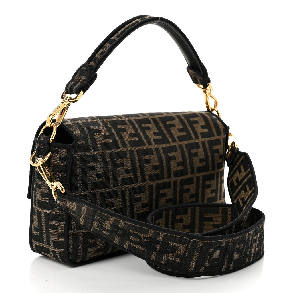 Fabric Jacquard FF 1974 Medium Baguette Tobacco Moro Black