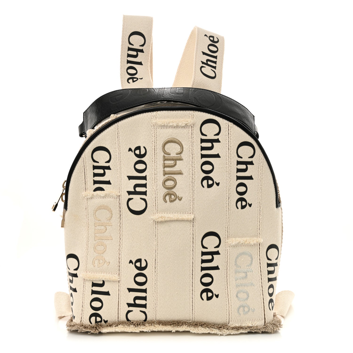 Canvas Logo Embroidered Woody Backpack Sand