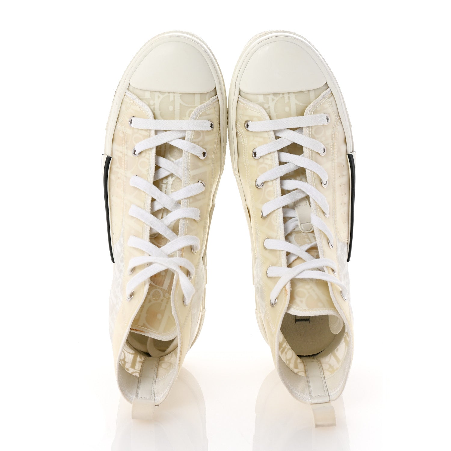 Technical Canvas Oblique Mens B23 High Top Sneakers 43 White