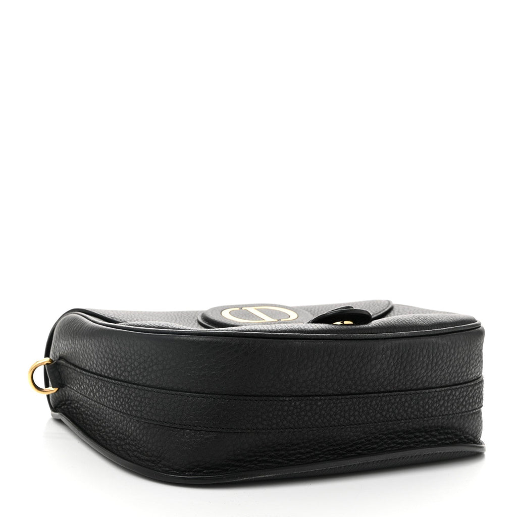 Grained Calfskin Large Bobby Flap Black