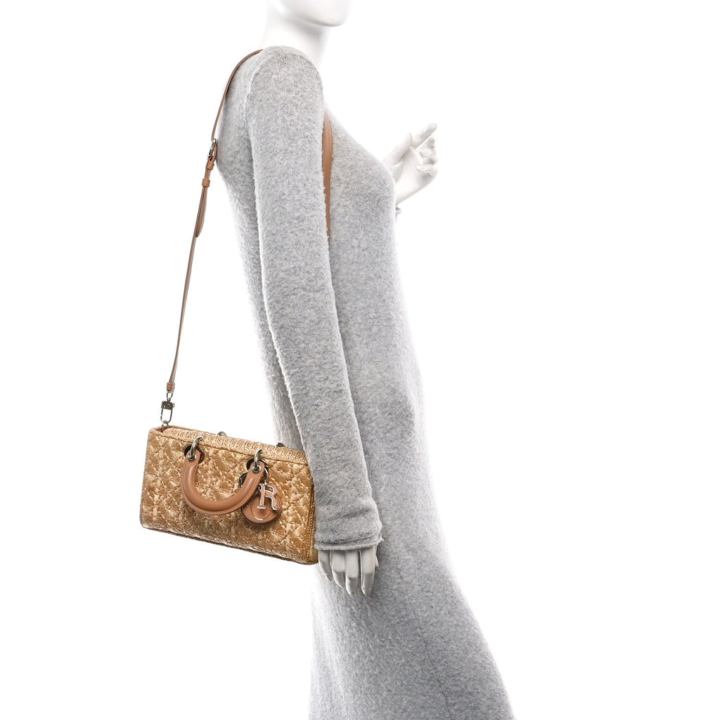 Raffia Floral Cannage Medium Lady D-Joy Natural