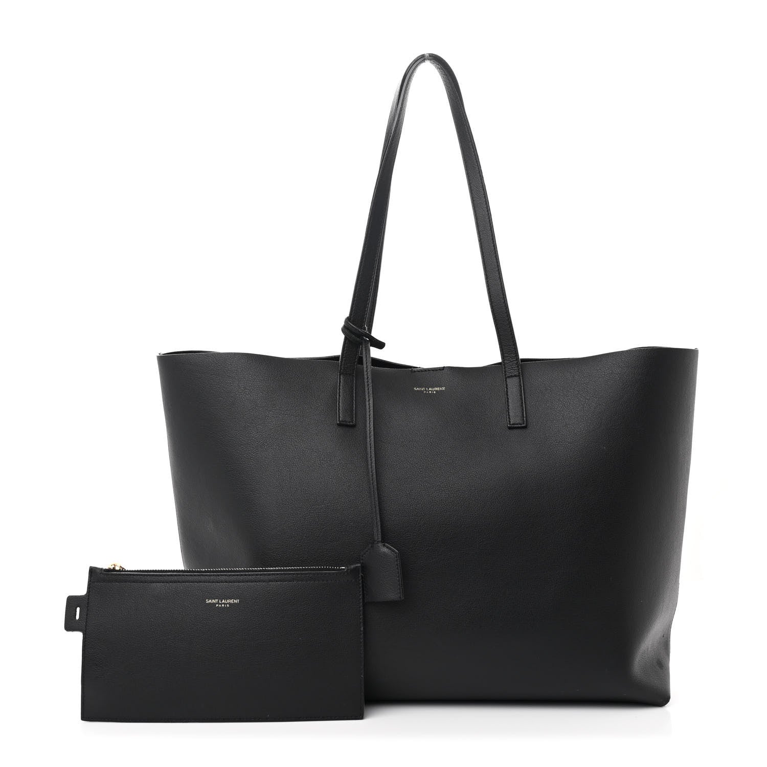 Calfskin Large Shopping Tote Black