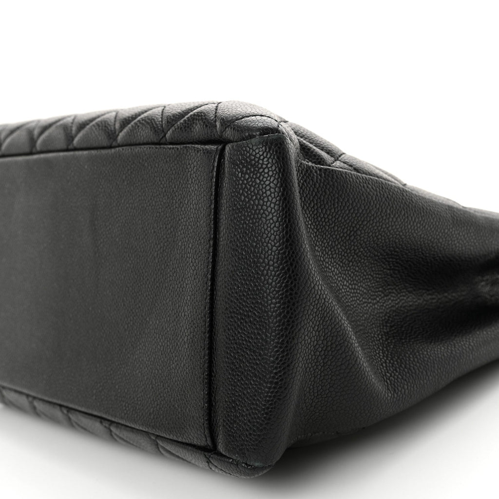 Caviar Quilted Grand Shopping Tote GST Black