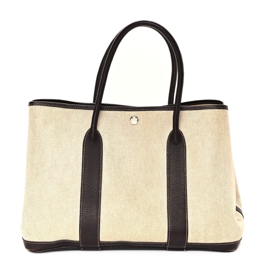Buffle Skipper Toile Garden Party 36 MM Tote Marron Fonce