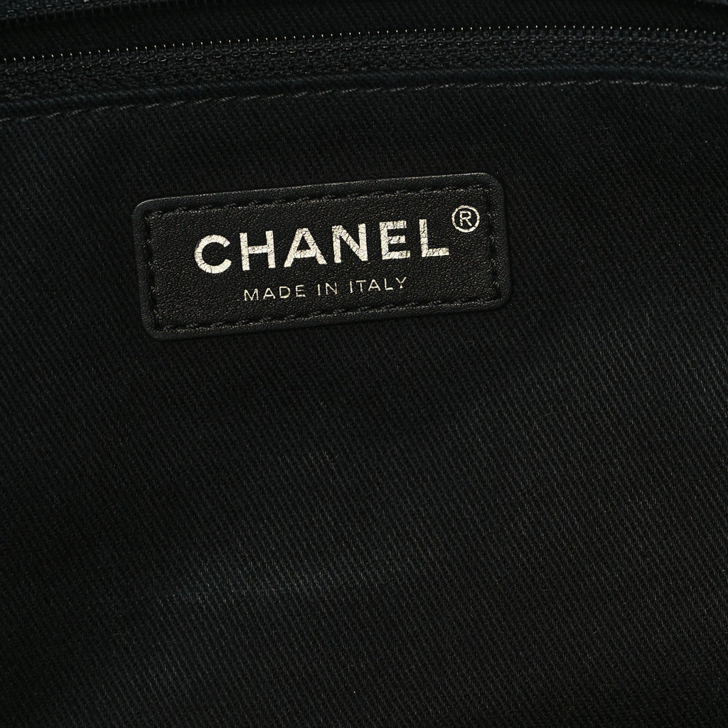 Canvas Large Double Face Shopping Tote Black