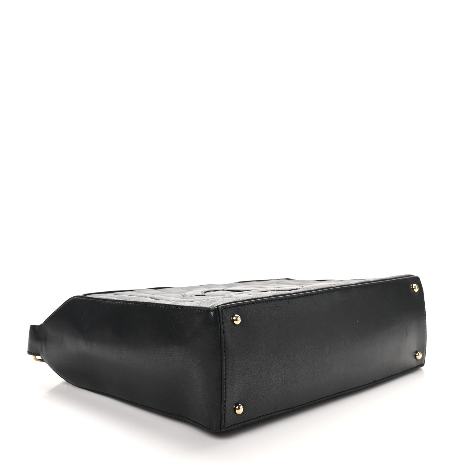 Lambskin Quilted Medium Chocolate Bar Shoulder Bag Black