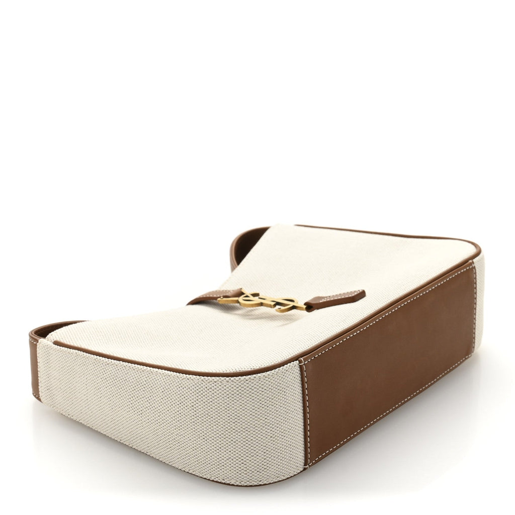 Smooth Calfskin Canvas Le 5 A 7 Hobo New Senna Masoil White