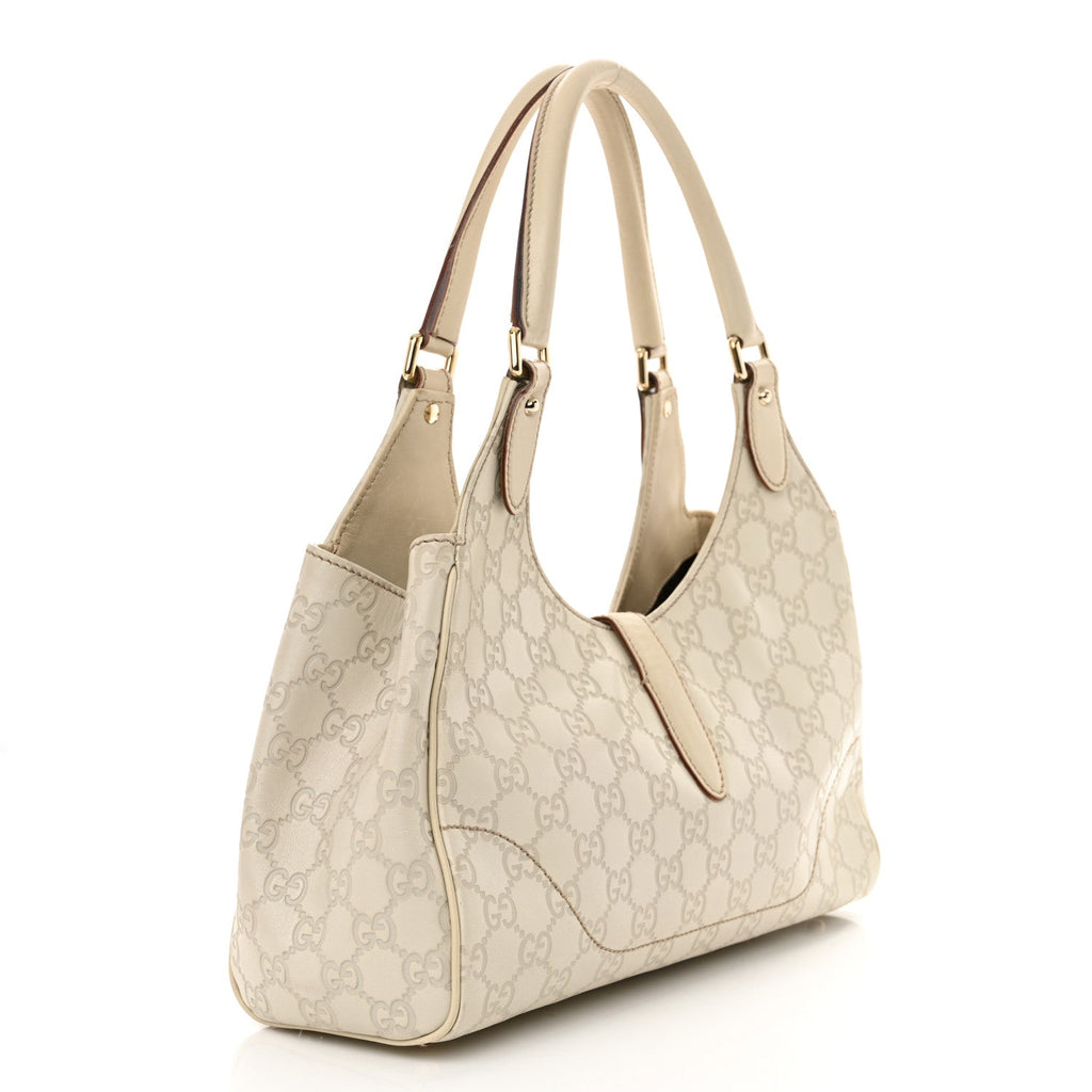Guccissima Bardot Tote Off White