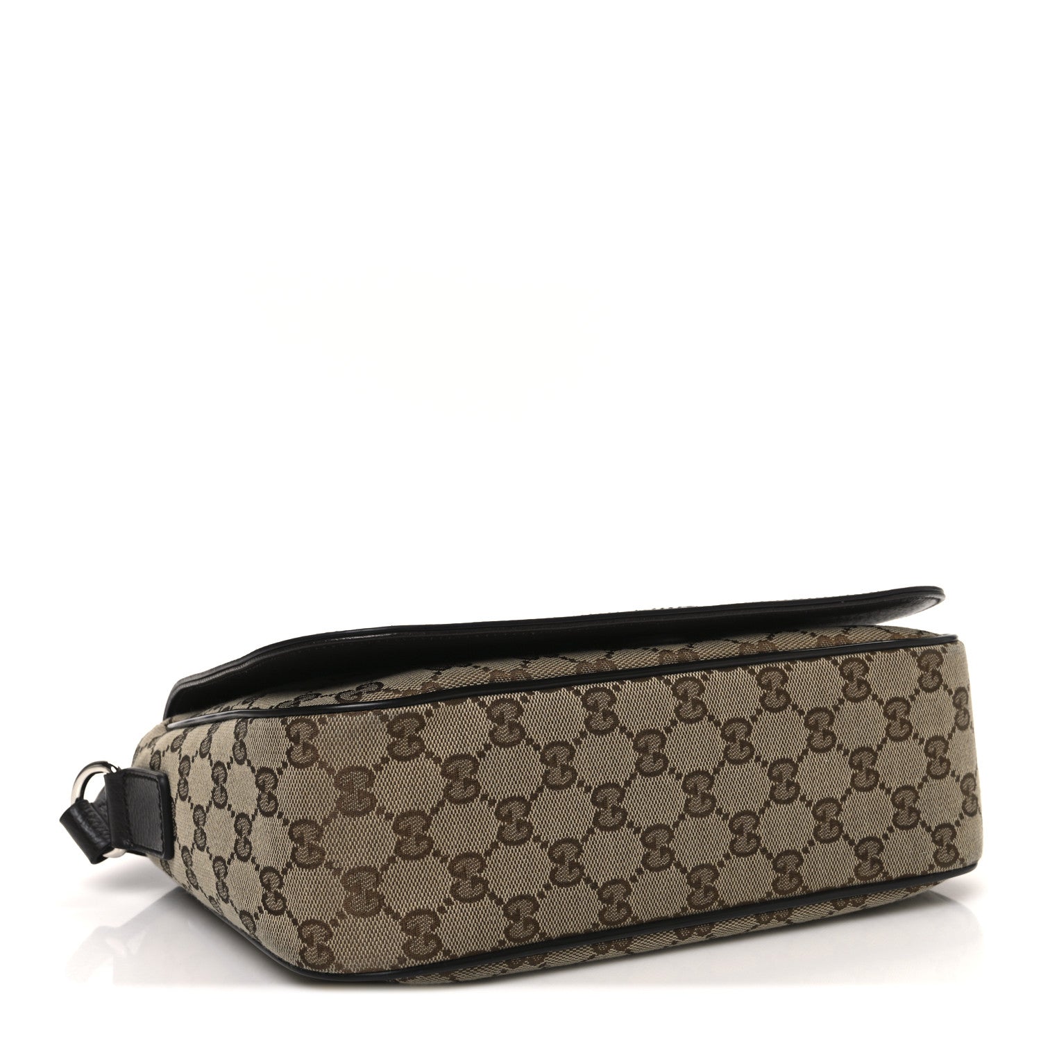 Monogram Flap Messenger Bag Beige Dark Brown