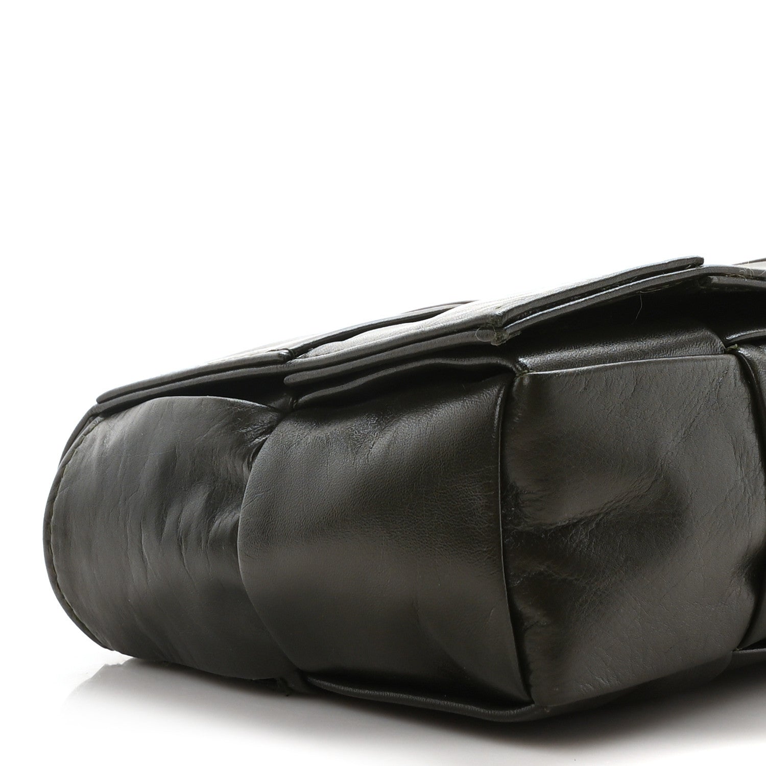 Paper Calfskin Intrecciato Cassette Belt Bag Crocodile