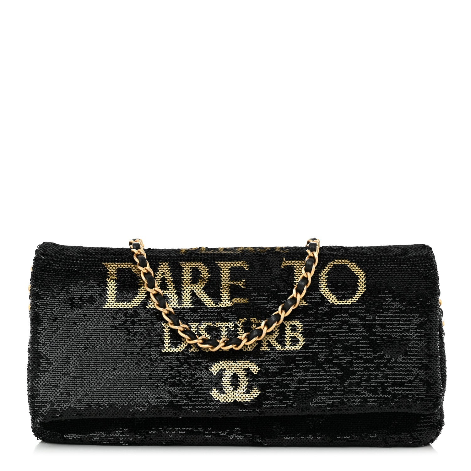 Sequin Paris Cosmopolite Dare To Disturb Flap Black Gold