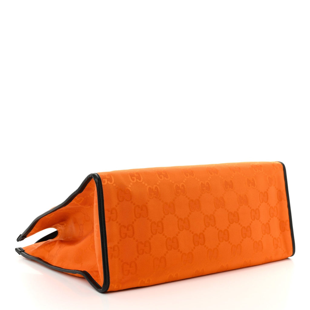 Econyl Nylon Monogram Large Off The Grid Tote Bag Carrot Orange Black