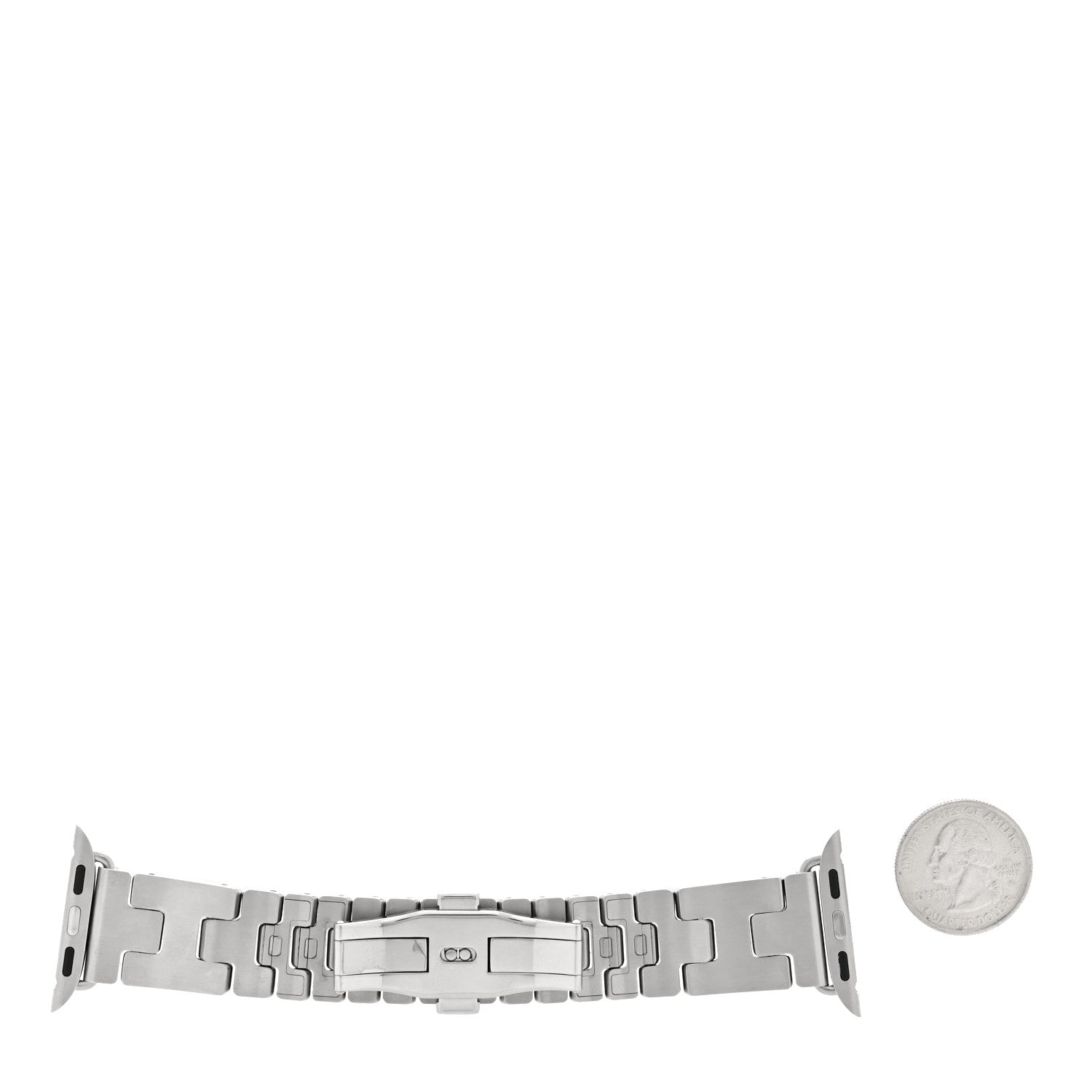 Stainless Steel 42mm Grand H Apple Watch Single Tour Band Gris
