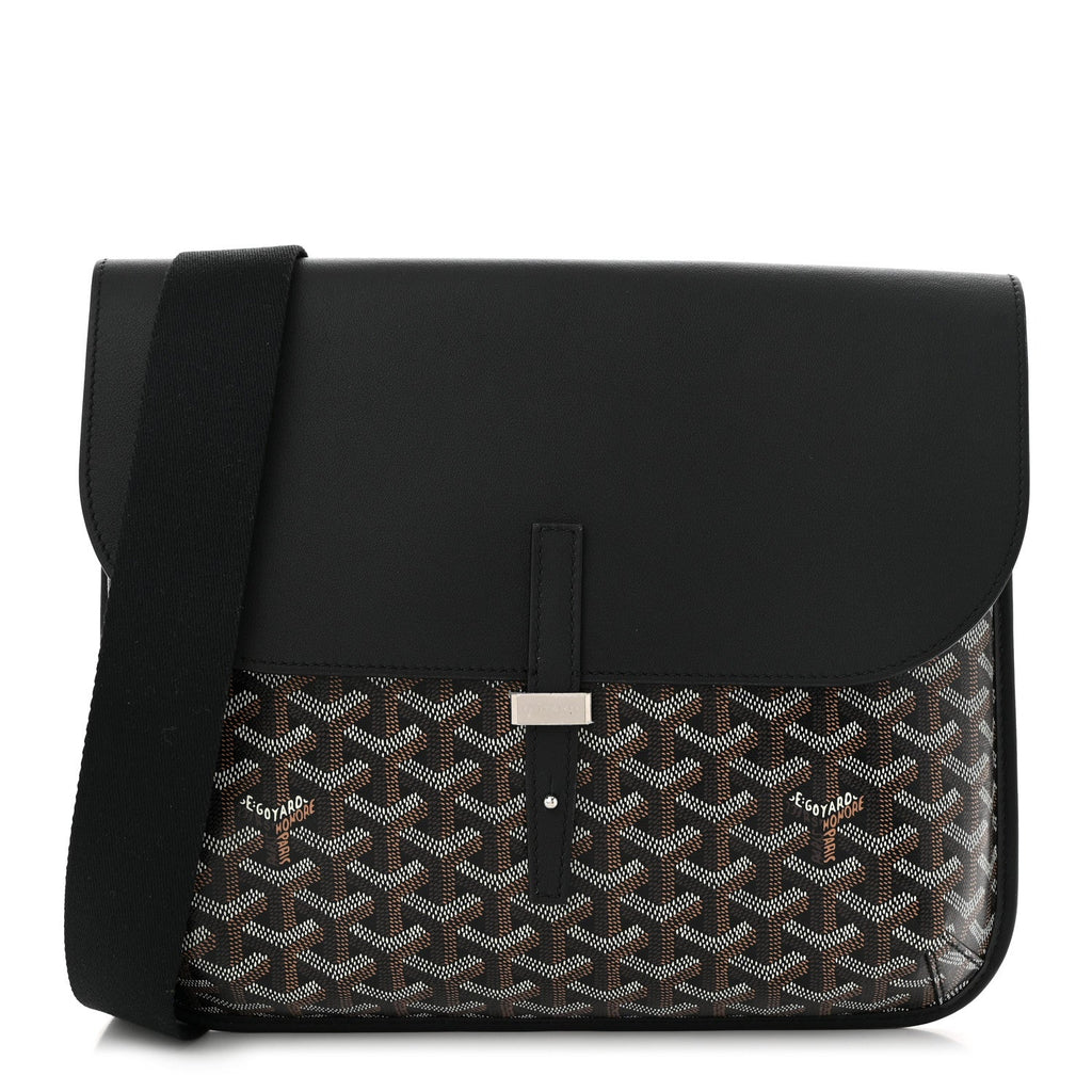 Goyardine Coursier Messenger Bag Black