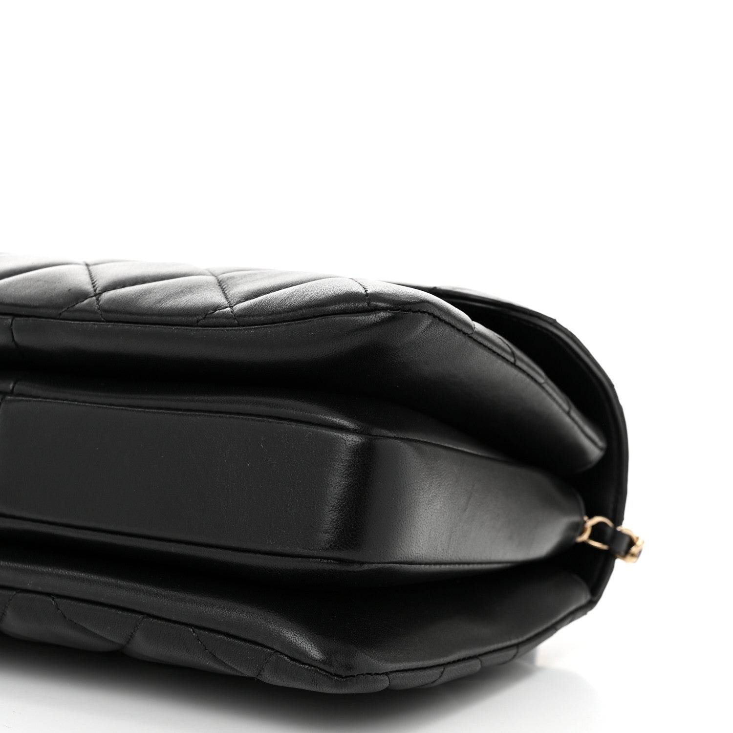 Lambskin Quilted Small Trendy CC Dual Handle Flap Bag Black