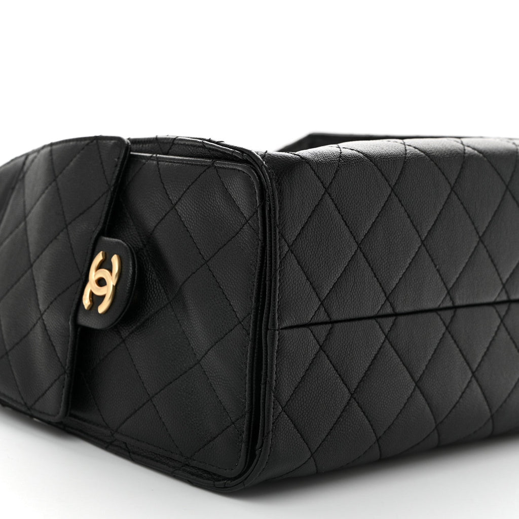 Caviar Quilted Small Chanel 25 Handbag Black