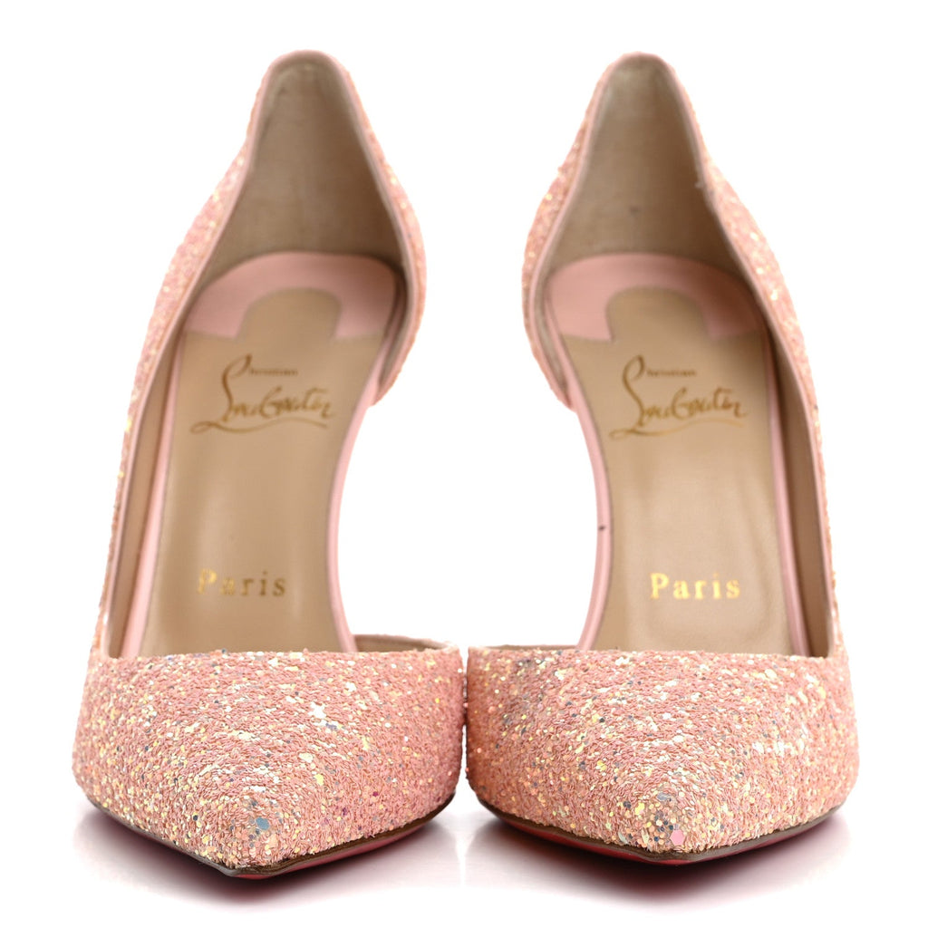 Patent Glitter Iriza 100 Pumps 38.5 Peach