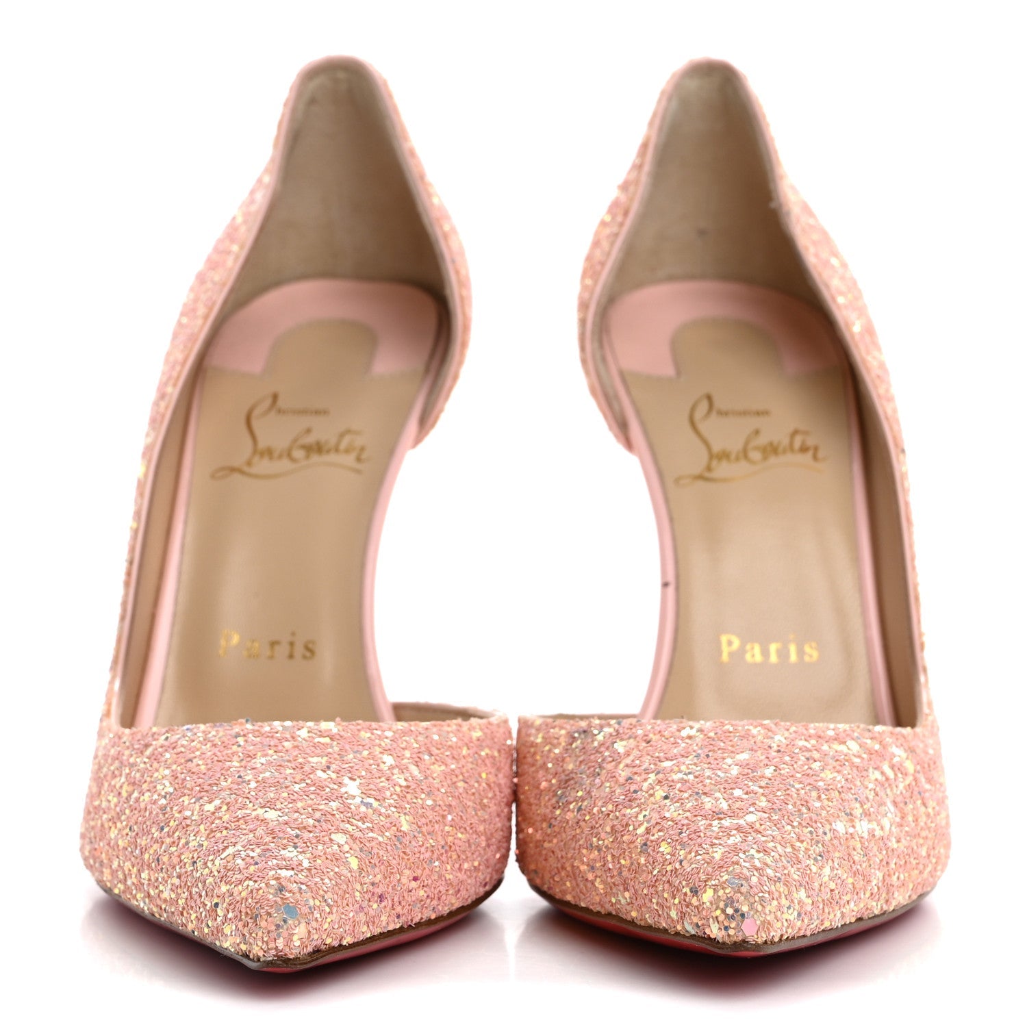 Patent Glitter Iriza 100 Pumps 38.5 Peach