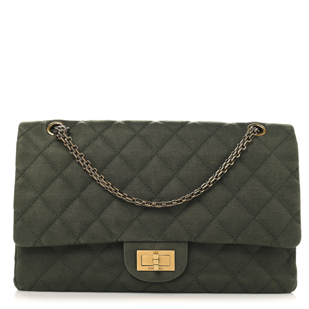 Canvas Quilted 2.55 Reissue 227 Flap Green