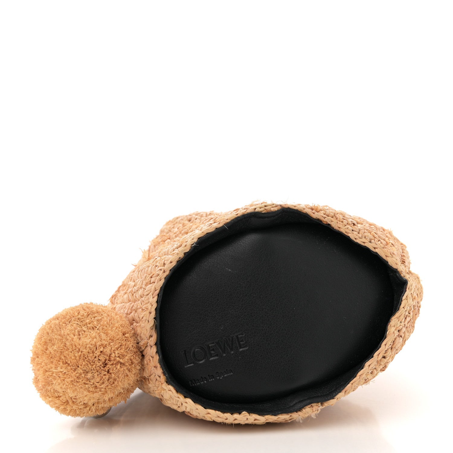 Raffia Mini Bunny Crossbody Bag Natural Tan